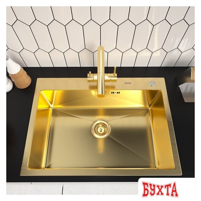 Кухонная мойка ARFEKA ECO AR 700*500 GOLD PVD NANO 2
