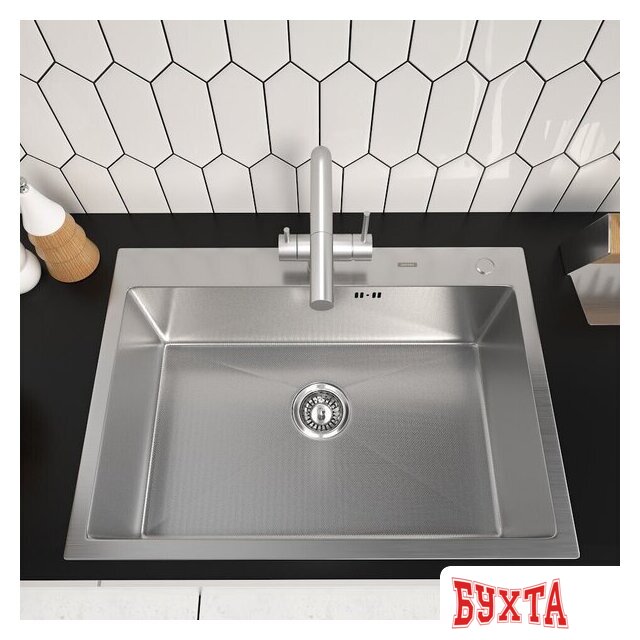 Кухонная мойка ARFEKA ECO AR 700*500 SATIN DECOR MILLET GRAINS 2