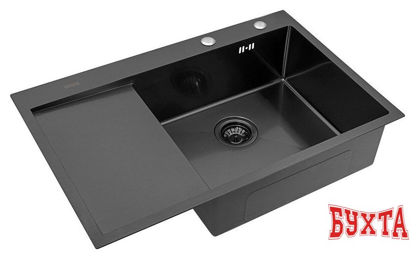 Кухонная мойка ARFEKA ECO AR 780*500 R BLACK PVD NANO