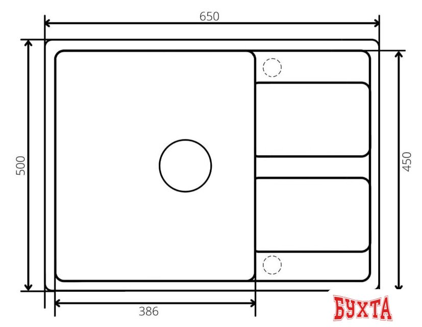 Кухонная мойка ZorG Apollo 65 (песчаный берег) 2