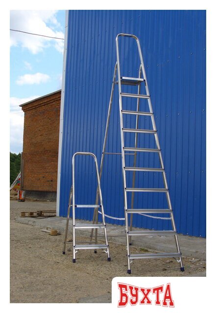 Лестница-стремянка Алюмет алюминиевая AM707 2
