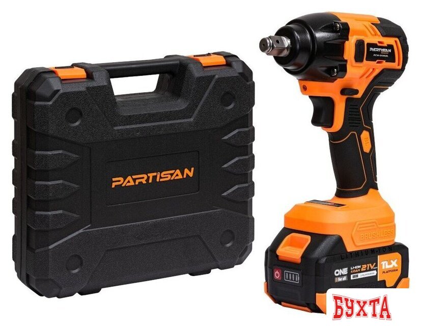 Гайковерт Partisan PCW-2135BL (с 2-мя АКБ, кейс)