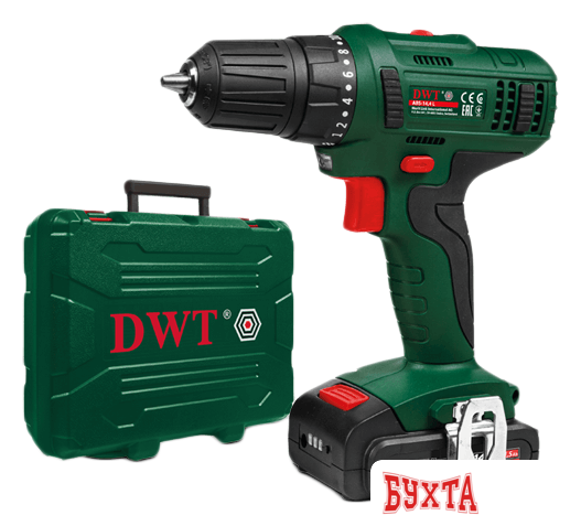 Дрель-шуруповерт DWT ABS-14.4 L-2 BMC (с 2-мя АКБ, кейс)