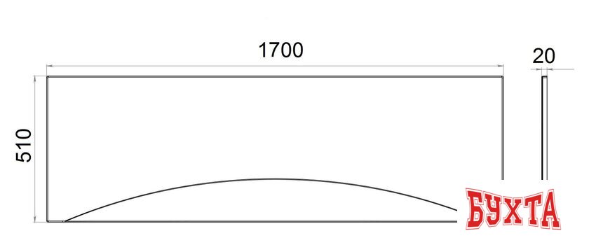 Фронтальный экран под ванну Triton Gamma / Стандарт / Ультра / Европа 160 2