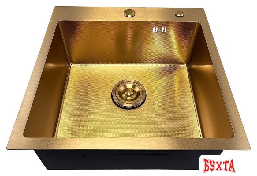 Кухонная мойка Asteria A5050GL-D1 (золото декор) 2