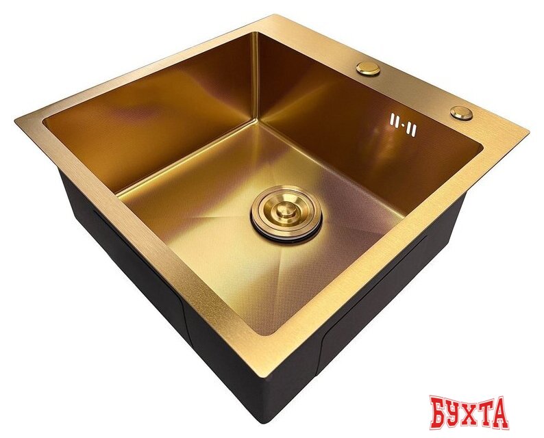 Кухонная мойка Asteria A5050GL-D1 (золото декор) 3