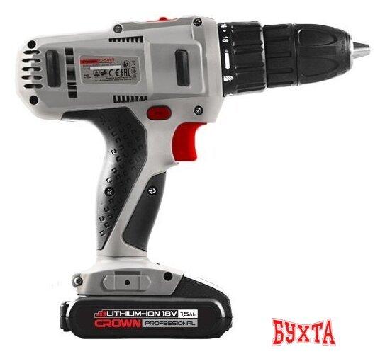 Дрель-шуруповерт Crown CT21056L-1.5 BMC (с 2-мя АКБ, кейс) 3