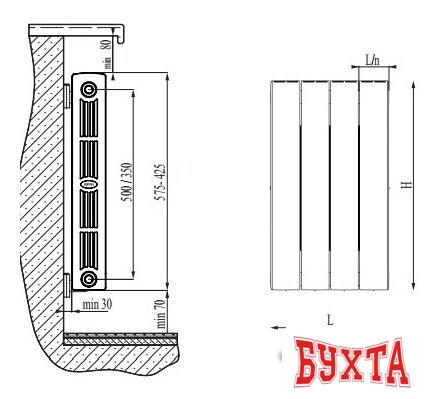 Биметаллический радиатор Rifar SUPReMO 500 (14 секций) 2
