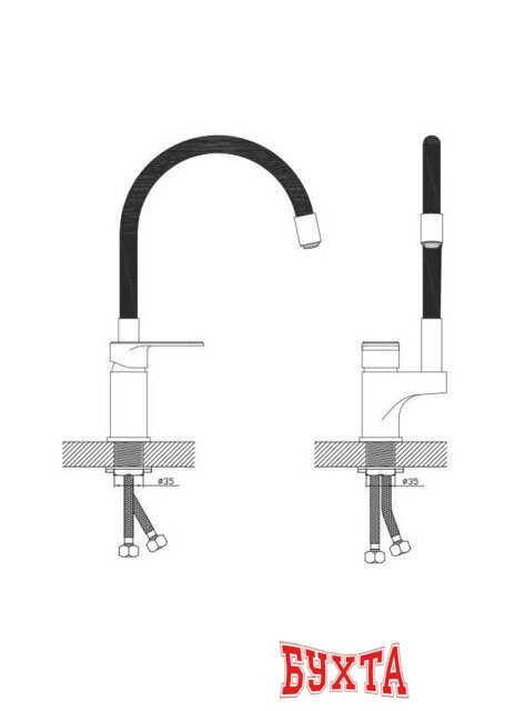 Смеситель Diadonna D91-437117SY 2