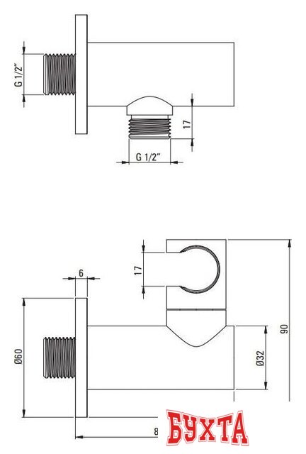 Душевая система Deante Box Gold BXYZGEBT 5
