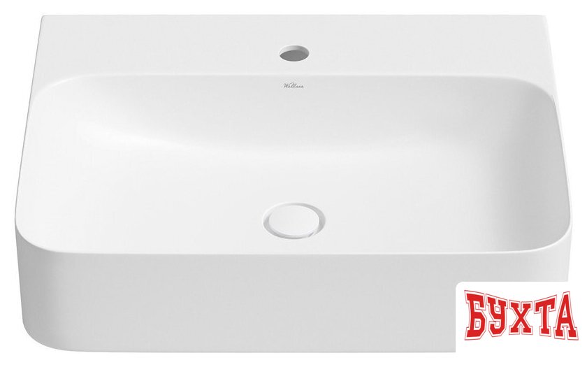 Умывальник Wellsee Clermont 302609000 с донным клапаном click-clack
