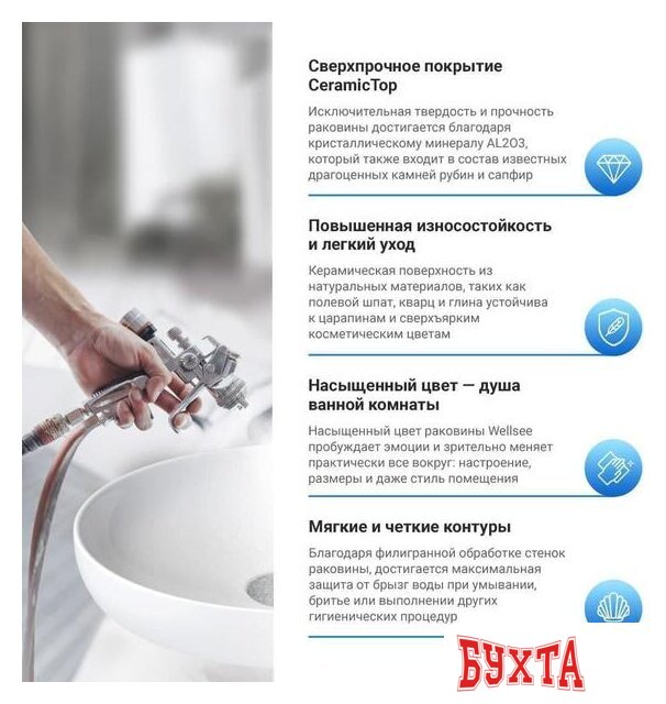 Умывальник Wellsee Pure BY Wellsee 150702000 5