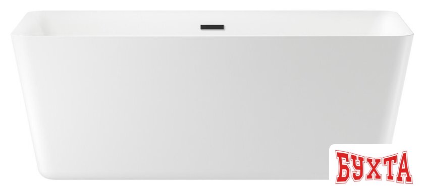Ванна Wellsee DeSire 159,5x77 231501003 (отдельностоящая ванна белый глянец, экран, ножки, сифон-автомат матовый черный)