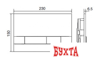 Панель смыва OLI Narrow 152942 (черный soft touch) 2