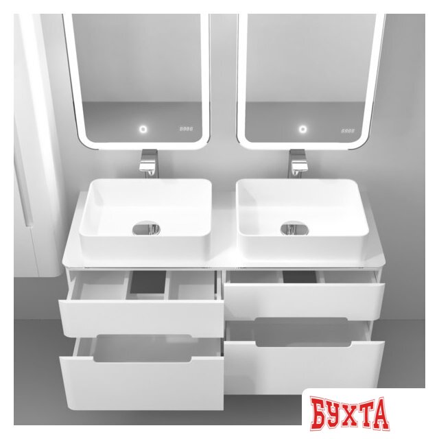 Мебель для ванных комнат Raval Тумба под умывальник Bosko 120 Bos.01.120/P/W/JR 2