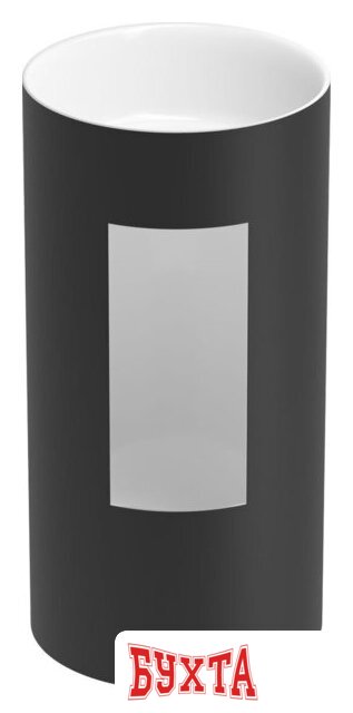 Умывальник Wellsee Chalice Perfection 230613000 (отдельностоящий, без отверстия под смеситель, матовый черный/глянцевый белый) 3