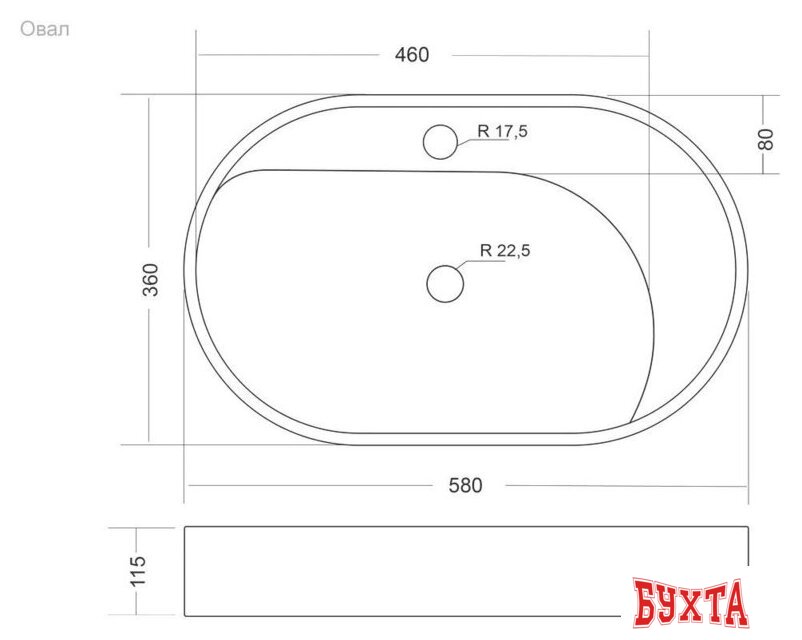 Умывальник Madera Luna 60 4