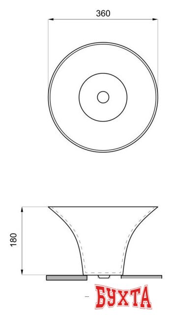 Умывальник Wellsee Crêpe de France 336701000 2