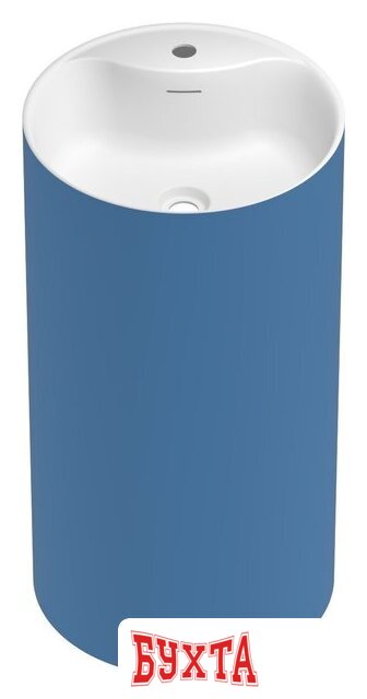 Умывальник Wellsee Chalice Perfection 230629000 (отдельностоящий, с отверстием под смеситель, цвет матовый темно-синий/глянцевый белый) 2