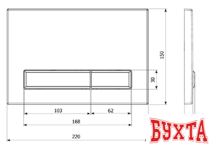 Панель смыва Lavinia Boho Relfix 38050603 (белый/светлое дерево) 5