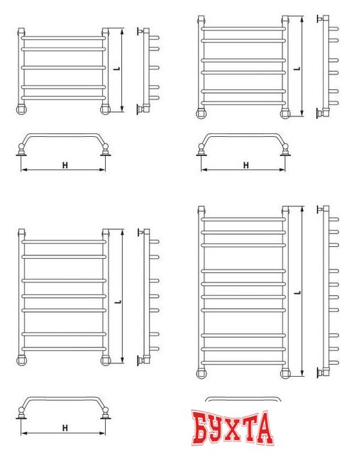 Полотенцесушитель Luxon N T500 60x50 3