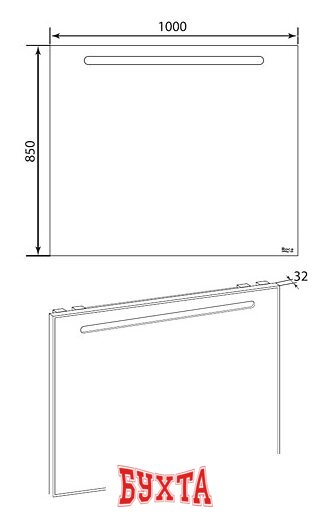 Мебель для ванных комнат Roca Зеркало Laks [ZRU9302809] 2