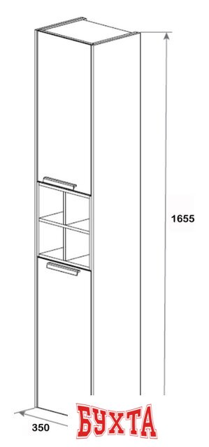 Мебель для ванных комнат Roca Шкаф-пенал Lago 857297444 2