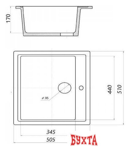 Кухонная мойка Wisent W510-27 (кофе) 2