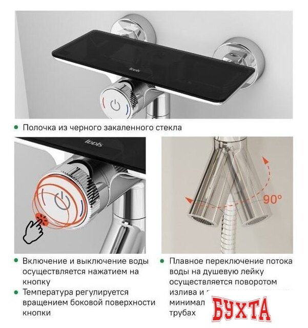 Смеситель IDDIS Shelfy SHESBBTi02WA 2