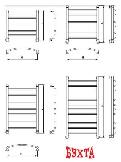 Полотенцесушитель Luxon L T500 60x50 3