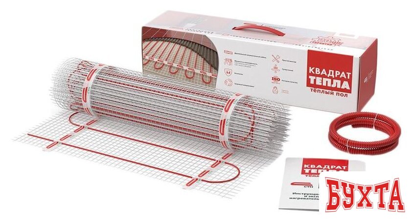 Нагревательный мат СТН Квадрат тепла 5 кв.м. 750 Вт