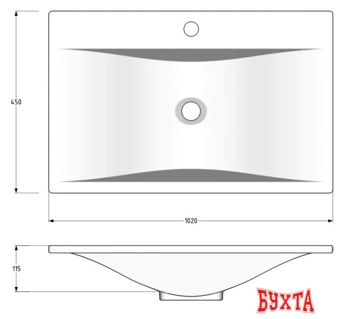 Умывальник Madera Pulsus 100 2