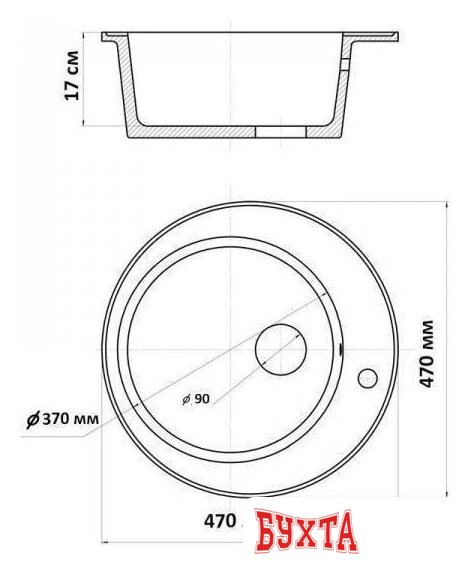 Кухонная мойка Wisent WR480-30 (кремовый) 2