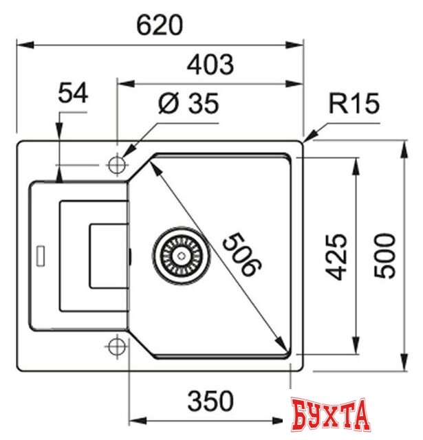 Кухонная мойка Franke Urban UBG 611-62 (бежевый) 2