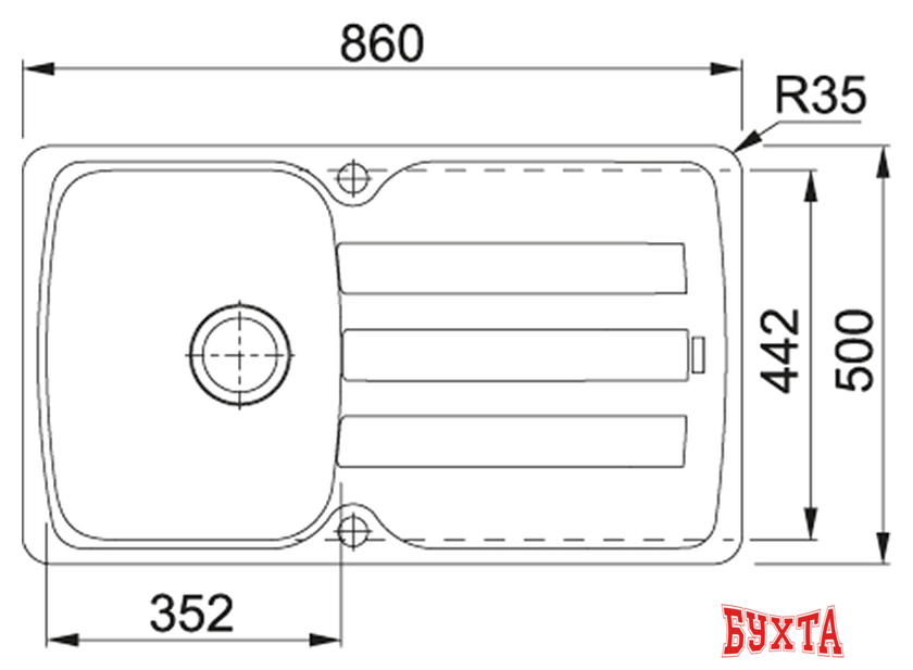Кухонная мойка Franke Antea AZG 611-86 (белый) 2