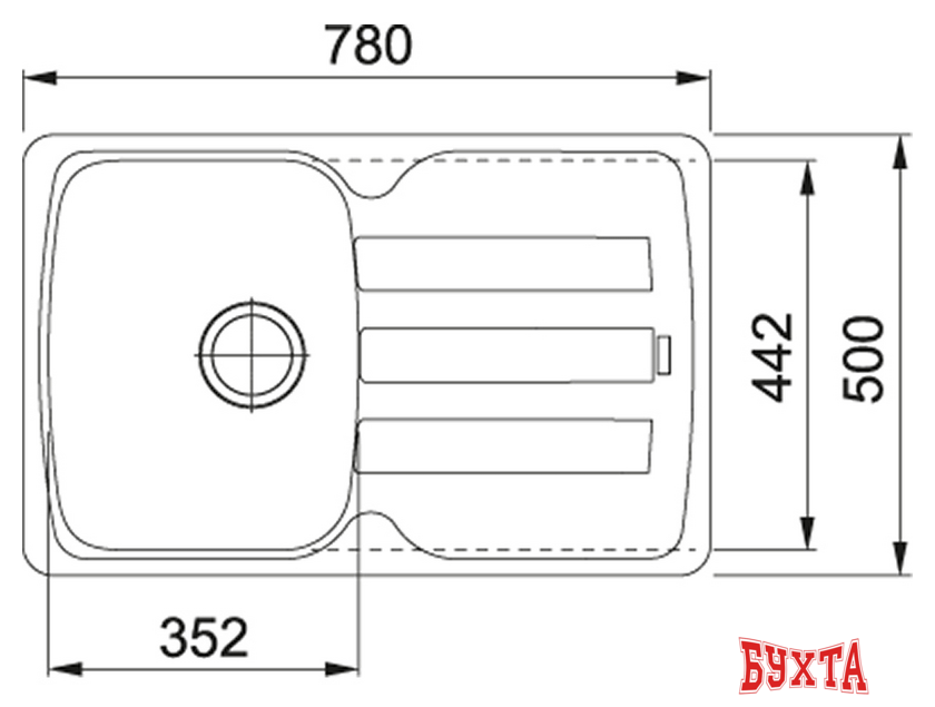 Кухонная мойка Franke Antea AZG 611-78 (бежевый) 2