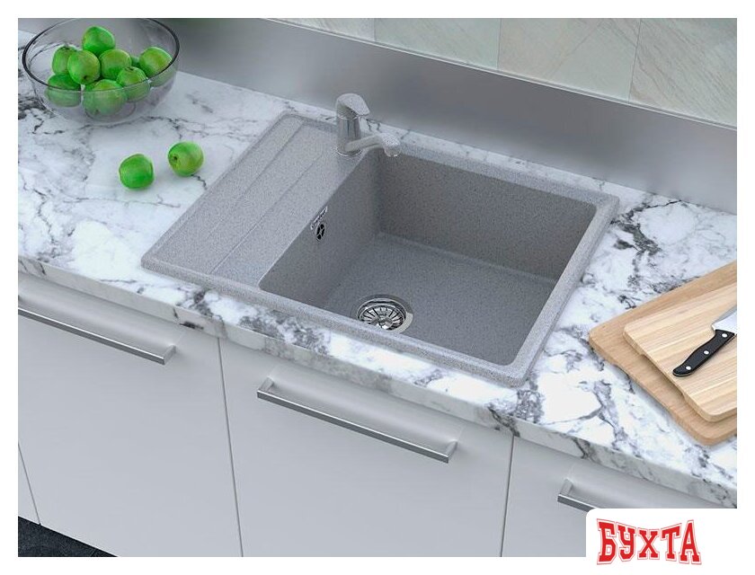 Кухонная мойка GranFest GF-LV-660L (черный) 3