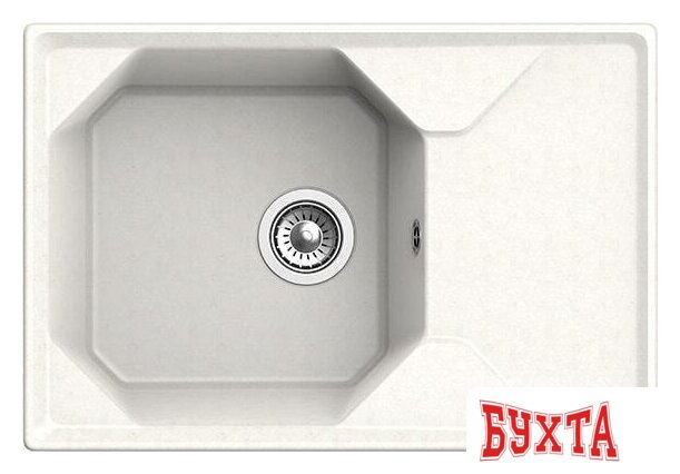 Кухонная мойка GranFest GF-U-740L (белый) 2