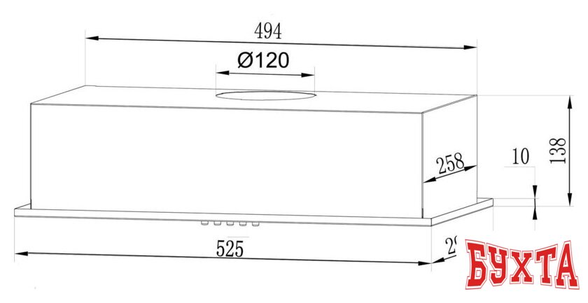 Кухонная вытяжка LEX GS Bloc Light 600 (черный) 3