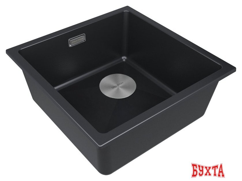 Кухонная мойка Paulmark IT-Granit Lumi 45 Uni-Skew LU45SK-AN (черный/антрацит) 2