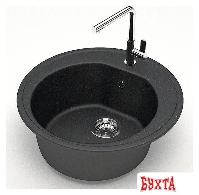 Кухонная мойка MARRBAXX Карельский камень модель 3/Q4 F003Q004 (черный) 2
