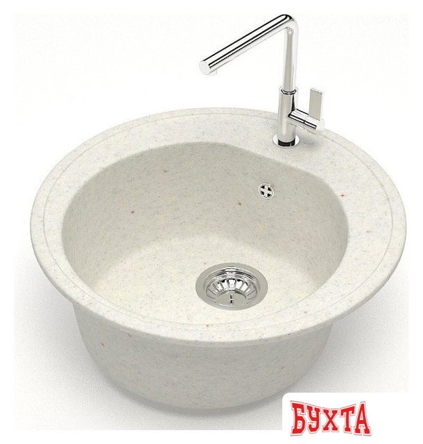 Кухонная мойка MARRBAXX Карельский камень модель 3/Q7 F003Q007 (белый/хлопок) 2