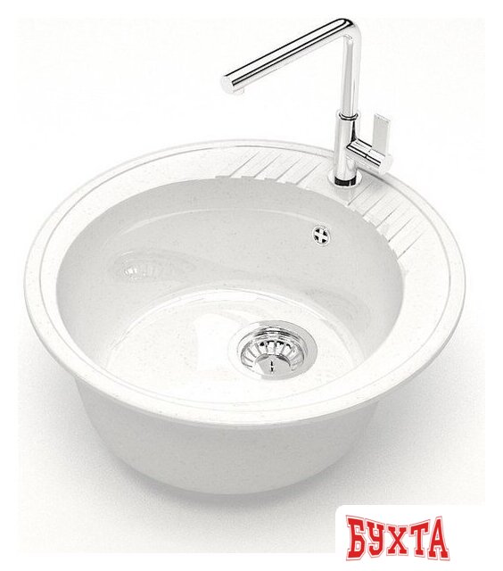 Кухонная мойка MARRBAXX Карельский камень модель 6/G31 F006G031 (белый) 2