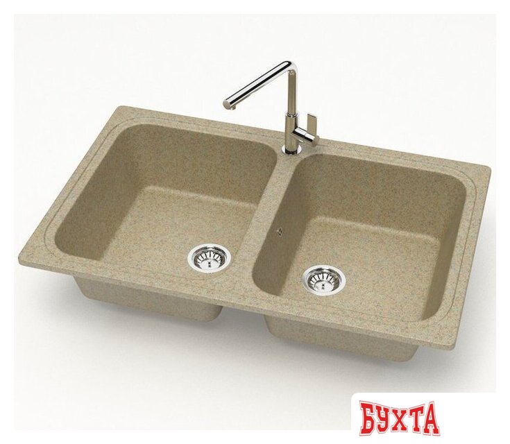 Кухонная мойка MARRBAXX Карельский камень модель 20/Q5 F020Q005 (песочный) 2