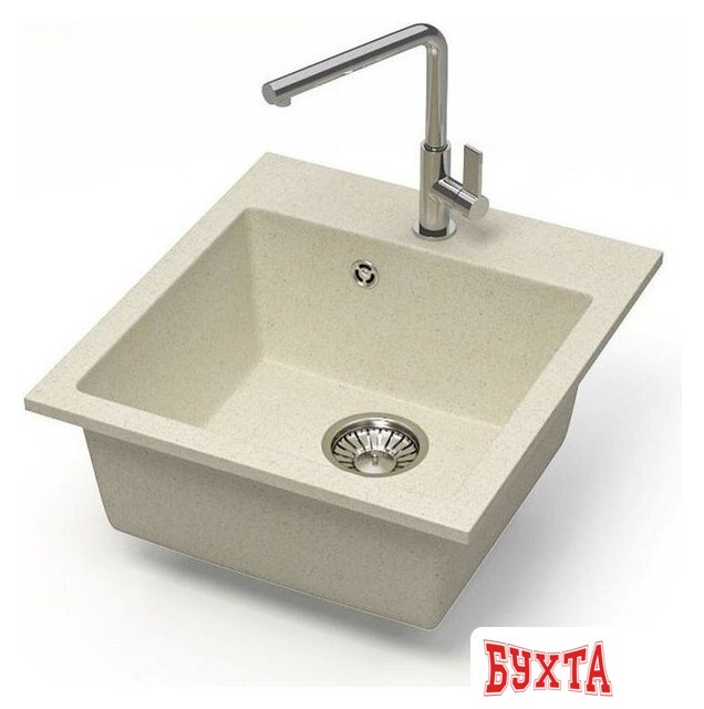 Кухонная мойка MARRBAXX Карельский камень модель 38/Q2 F038Q002 (бежевый) 2