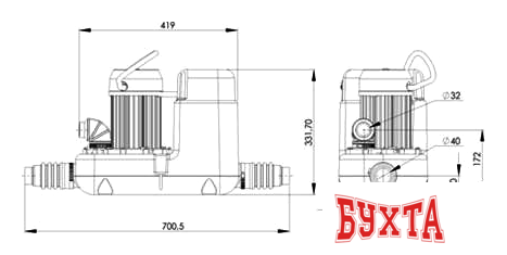 Канализационная установка SFA Sanicom 1 3