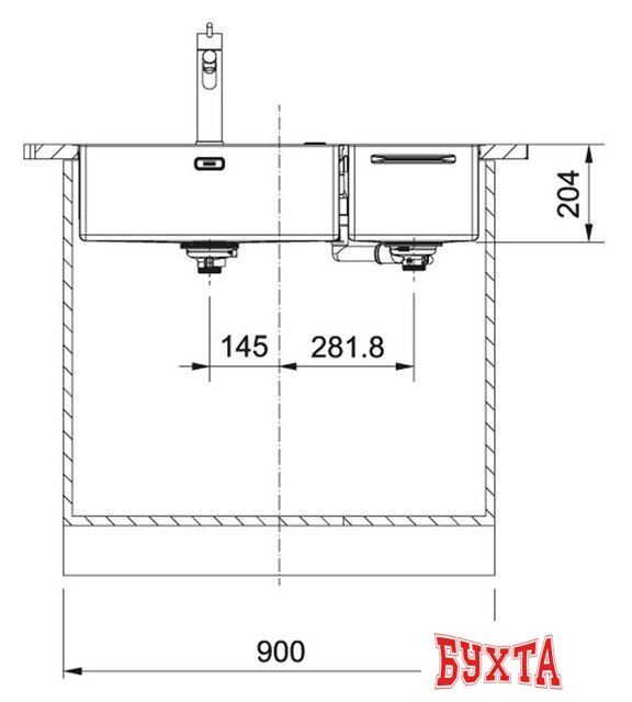 Кухонная мойка Franke Box Center BWX 220-54-27 TL 127.0538.260 5
