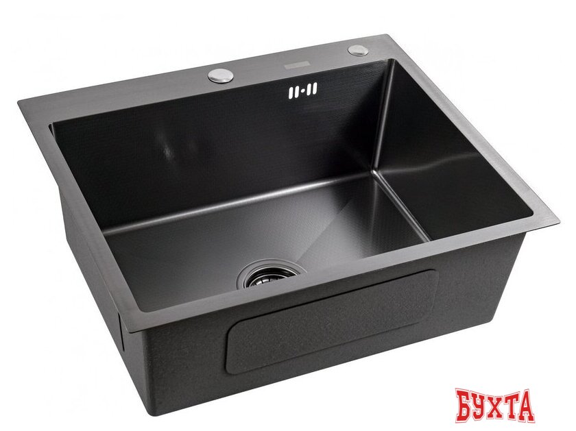 Кухонная мойка Avina Futur FK 4848 B Eco Embossing (черный нано) 3