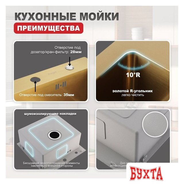 Кухонная мойка Raglo R703.5044.03 4