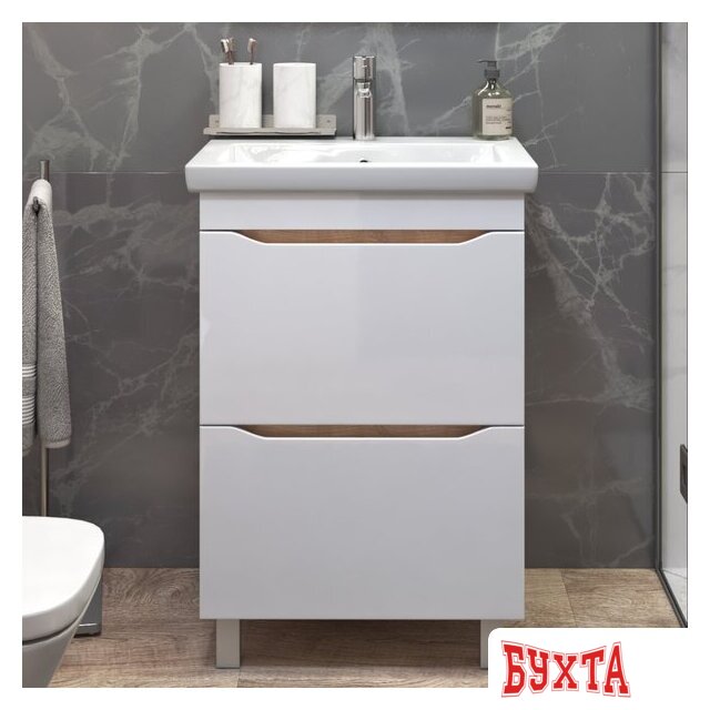 Мебель для ванных комнат Vigo Тумба под умывальник Grani 600-0-2 Como (дуб золотой) 3